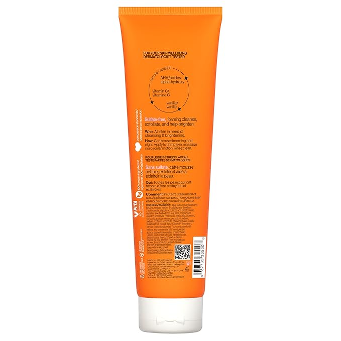 Pacifica Face Wash Duo – Glow Baby Vitamin C Brightening Cleanser + Sea Foam Gentle Cleanser, Daily Exfoliating Face Wash Set for All Skin Types, Sulfate-Free, Vegan