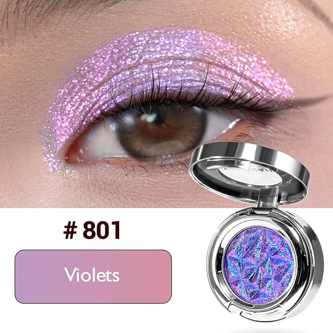 CHARMACY Duochrome Eyeshadow, Insane Shifters Chameleon Eyeshadow, Creates High-Impact, Metallic Eye Looks, 100% Vegan and Cruelty Free (Chameleon-#801, 0.06 Ounce (Pack of 1))