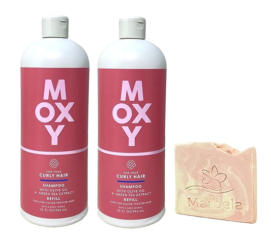 Bath & Body Works Moxy 2 Pack Shampoo for Curly Hair with a Himalayan Salts Springs Sample Soap - Full Size