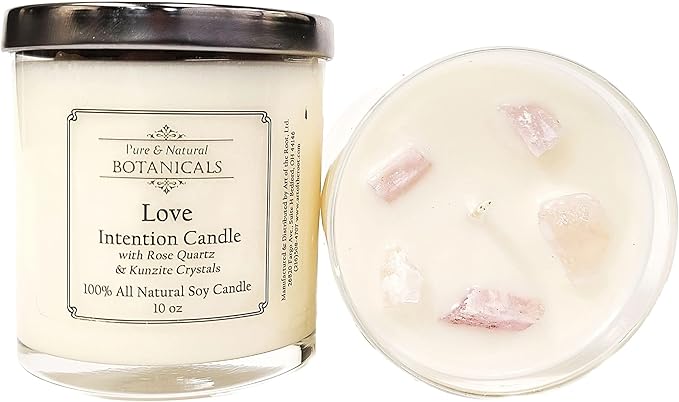 Love Intention Ritual Spa Set | 100% Natural | 10 oz Soy Candle, 4 oz Intention Oil, 8 oz Bath Salts | Attraction, Commitment, Seduction Rituals | Wiccan, Pagan, Spiritual Gift