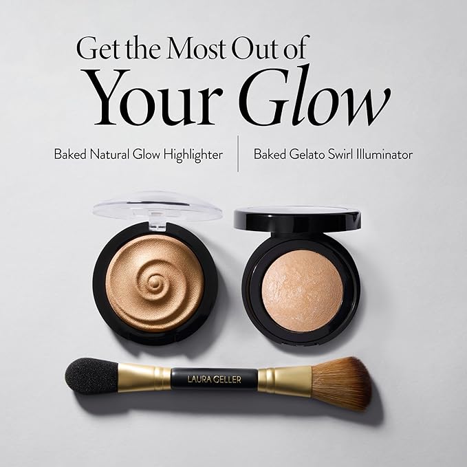 LAURA GELLER NEW YORK Cosmetic Professional Makeup Brushes - Cruelty-Free - 10 Dual-Ended Highlighter Brush
