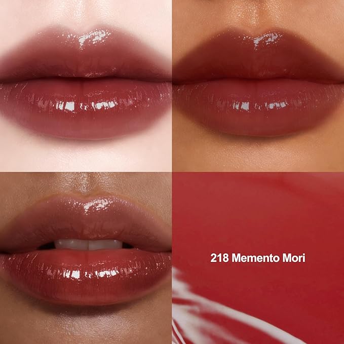 DINTO Blur-Glowy Lip Tint - Glossy Finish, Hydrating, Long Lasting, Lightweight Texture, Non-Sticky, Vegan & Cruelty-Free, K beauty (218 Memento Mori, 0.11 fl.oz)