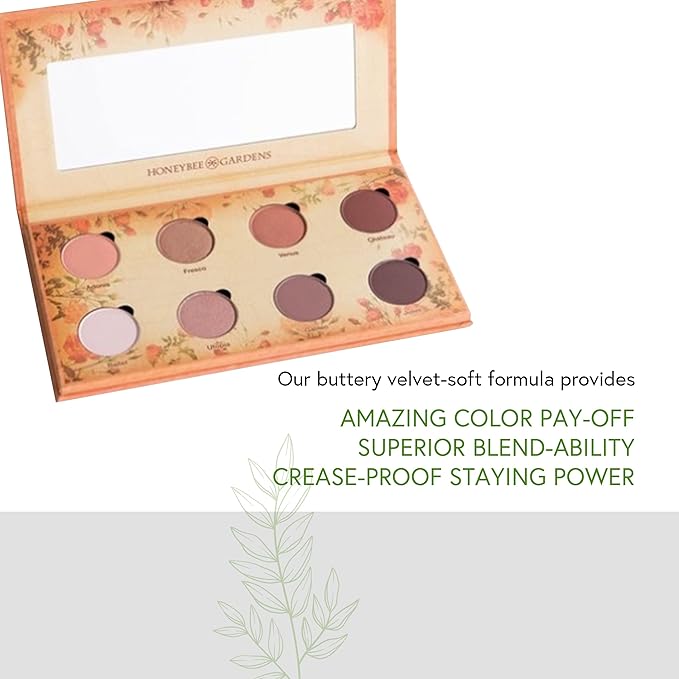 Honeybee Gardens Nude Renaissance Eye Shadow Palette, Clean and Bold, 4 Highly Pigmented Colors With Long Lasting Luxe Finish, Vegan, Cruelty-Free, Gluten-Free, and Paraben-Free, Net Wt 1.3g Each