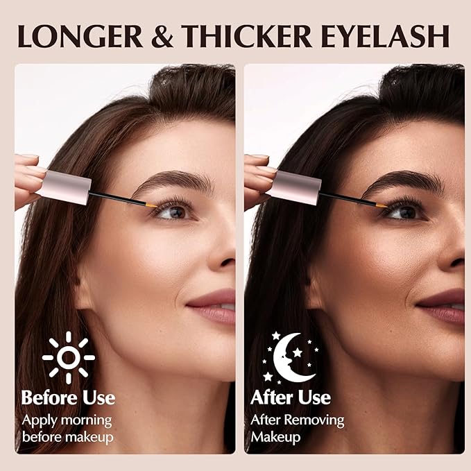Lash Serum for Eyelash Growth - Advanced Eyelash Growth Serum for Longer, Thicker & Fuller Lashes - Nourishing Vegan Formula, Cruelty-Free for Sensitive Eyes (5ml)