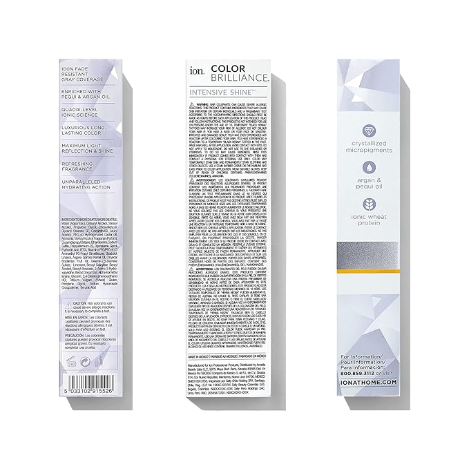 Ion Permanent Creme Hair Color 9V Very Light Cool Blonde, Vegan, Cruelty Free, PPD Free, 100% Gray Coverage, Long Lasting, Fade Resistant Color, 2.05 oz