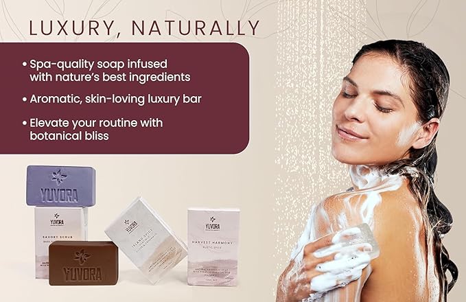 4 Pcs Women Natural Handmade Body Soaps 5 OZ Pack Floral Radiance Long lasting Fragrance Luxurious Scents with Natural Ingredients – Sulfate & Paraben Free, Vegan Soaps