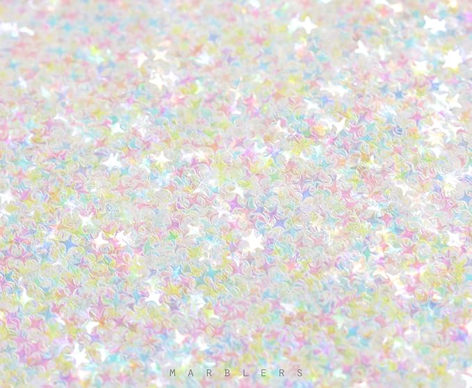 MARBLERS [Twinkle] Shape Glitter for Body & Face 0.11oz (3g) | Flake | Non-Toxic | Vegan | Cruelty-Free | Eyeshadow, Nail Polish, Nail Art | Festival, Rave & Party Makeup | Body & Face