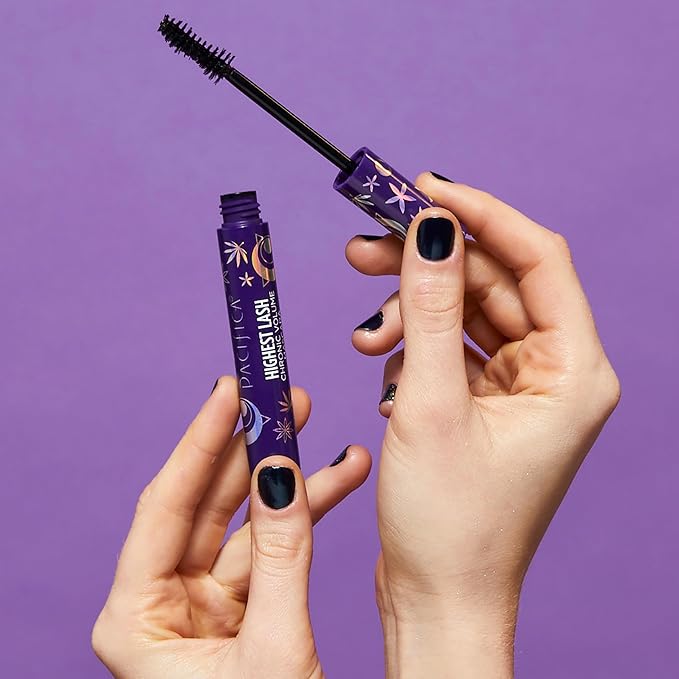 Pacifica Beauty, Highest Lash Chronic Volume Mascara, Black, Lash Lift + Conditioning, Vitamin B + Coconut, Silicone, Sulfate + Paraben Free, Vegan and Cruelty Free
