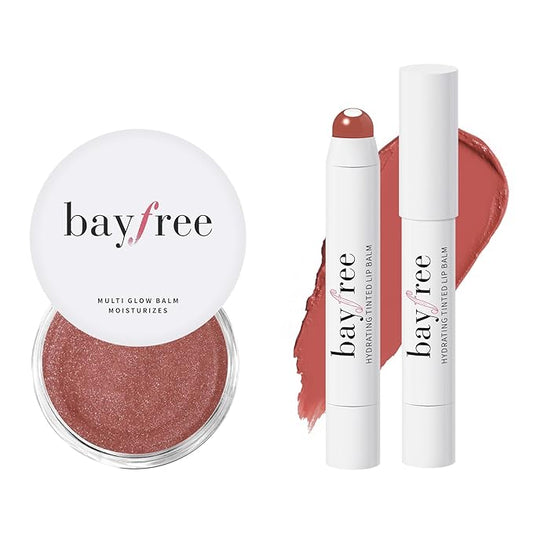bayfree Cream Blush for Cheeks Radiant Finish, Hydrating, Creamy, Lightweight & Blendable Color, Vegan & Smooth Lip Color Balm, Hydrating Vitamin E