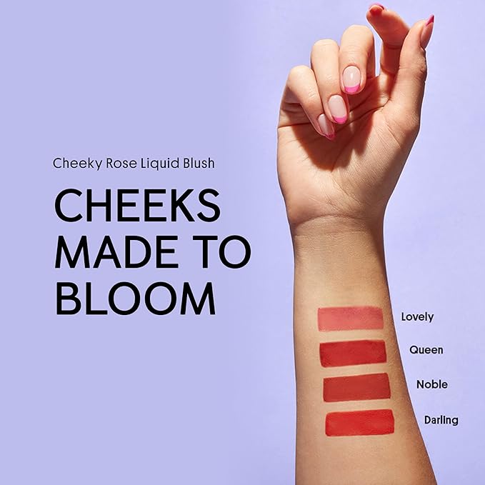 Winky Lux Cheeky Rose Liquid Blush - Gel Cream Makeup with Buildable Color and Lightweight Velvet Finish, Long-Lasting Deep Coral Shade, Darling
