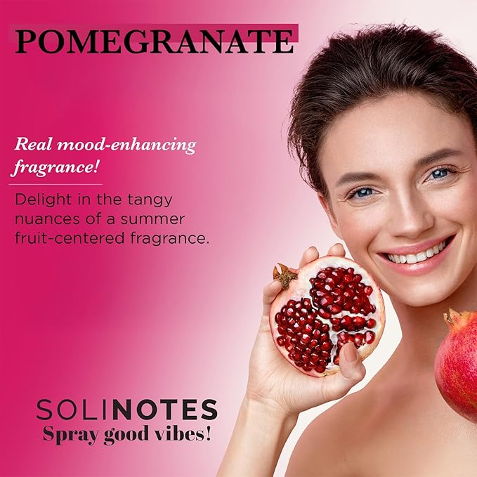Solinotes Pomegranate Body Mist–Alcohol-Free, Long-Lasting Fragrance Spray with Pomegranate, Fruity Citrus Scent – Clean, Cruelty-Free Hair & Body Perfume Spray for Women (8.45 Fl Oz)
