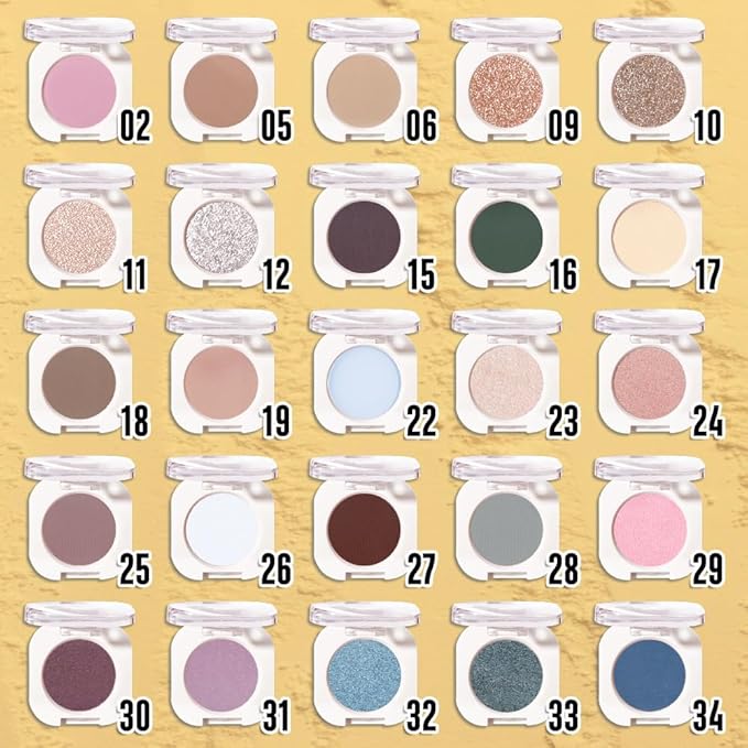 Light Nude Brown Single Shimmer Eyeshadow Makeup, Neutral Powder Eye Shadow for Women, Soft Nude Shimmer Single Eyeshadows Buildable Waterproof, Girls Daily Eyeshadow Gift #10
