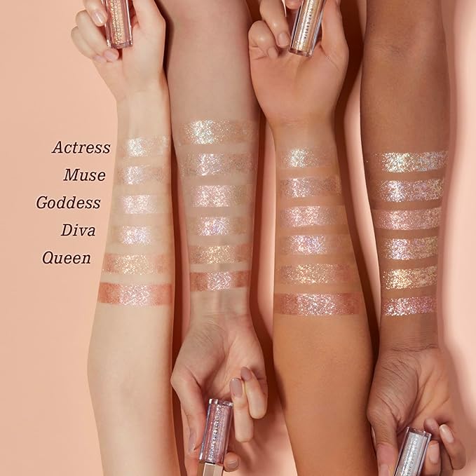 DEARDAHLIA Paradise Shine Eye Sequins (Queen) - Lightweight Liquid Glitter Eyeshadow, Minimal Fallout, High-Shine Pearl Finish, Lightweight, Blendable, Vegan Korean Eye Makeup. 0.14 oz