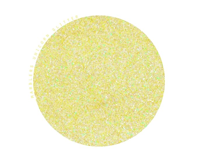 MARBLERS Holographic Face & Body Glitter [Unicorn Yellow] 0.18oz (5g) | Non-Toxic | Vegan | Cruelty-Free | Festival, Rave & Party Makeup | Eye, Hair, Nail Polish, Eyeshadow | Nail Art | Gel Nail