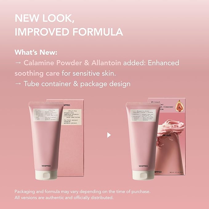 Whipped Korean Skincare Face Wash, Moisturizing & Barrier Care Vegan Facial Cleanser for Dry Sensitive Skin, Niacinamide, Hyaluronic Acid, Ceramide, Fig & Cacao Butter, Doubles as a Face Mask, 4.5 oz
