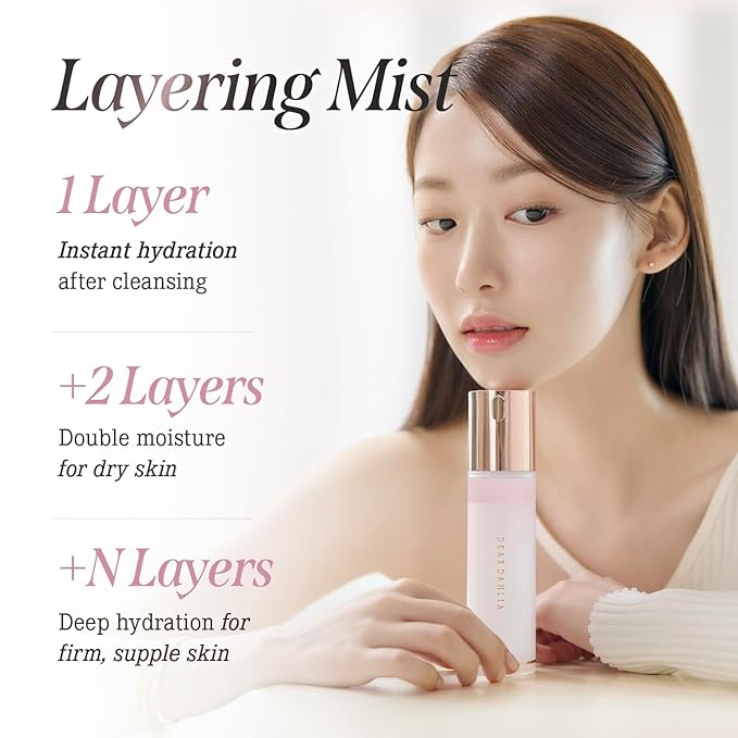 DEARDAHLIA Endless Skin Cream Mist 100ml - Vegan Dual-Layer Hydrating Face Mist, Deep Moisture & Glow Boost. Before & After Makeup Facial Spray. K-Beauty Korean Skincare