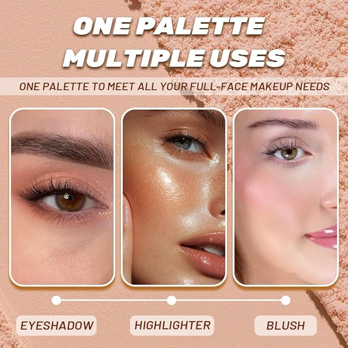 7Colors Eyeshadow Makeup Palette,White GoldenBrown Mauve Taupe Natural Neutral Eye Shadow Palettes for Older Women,Long Lasting Naturing-Looking,Lightweight,Eye Makeup Kit Travel Size,Vegan