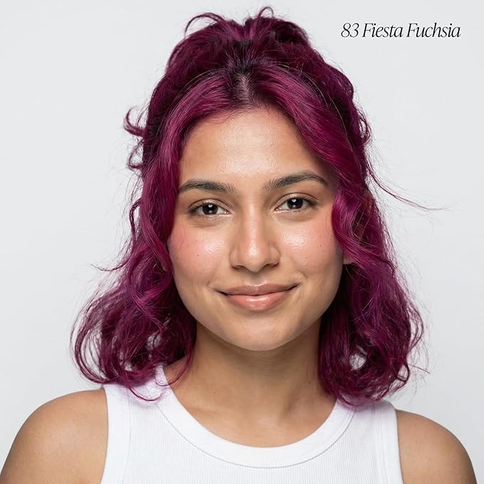 Adore Semi Permanent Hair Color (083 Fiesta Fuchsia) | Vegan & Cruelty-Free Purple Hair Dye | No Ammonia, No Peroxide, No Alcohol | 4 Fl Oz
