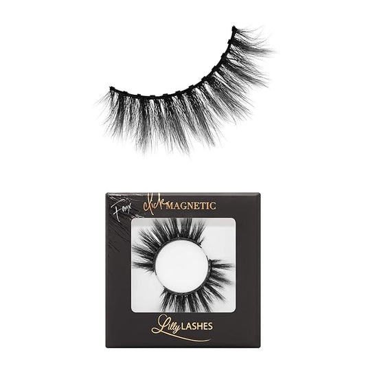 Lilly Lashes Click Magnetic Eyelashes - Miami Magnetic Faux Mink Lashes for a Natural Look - False, Wispy Magnet Eyelashes - Vegan Makeup Lash Extension - Magnetic Eyelashes Without Eyeliner