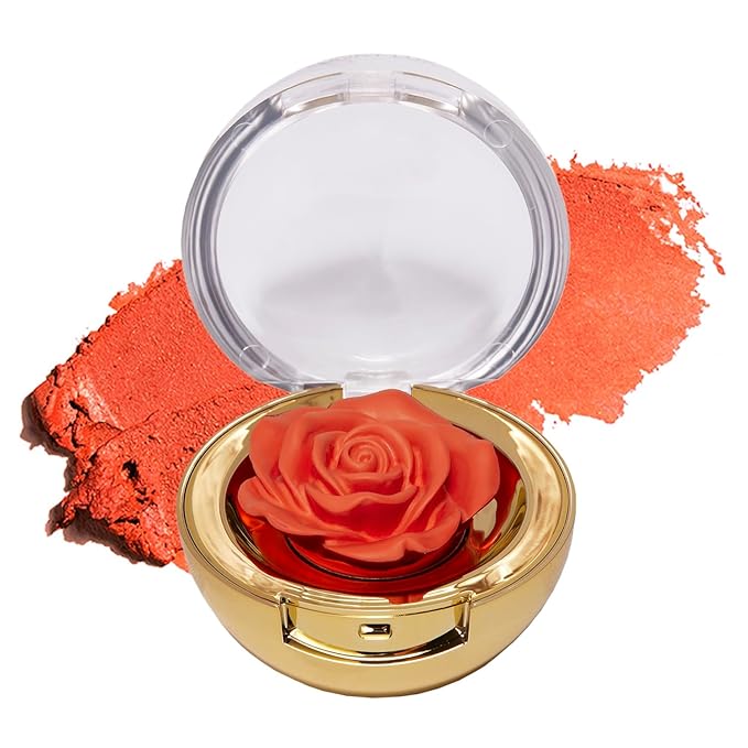 Winky Lux Cheeky Rose Cream Blush – High Pigment, Weightless Color for Cheeks, Effortlessly Blendable Makeup with Vitamin E, Peachy Coral, Brilliant