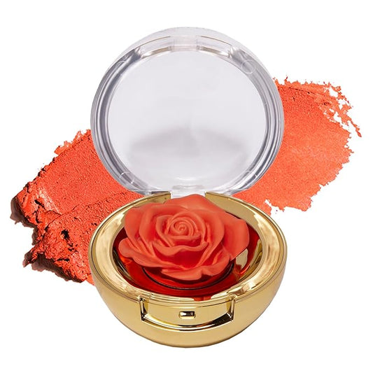 Winky Lux Cheeky Rose Cream Blush – High Pigment, Weightless Color for Cheeks, Effortlessly Blendable Makeup with Vitamin E, Peachy Coral, Brilliant