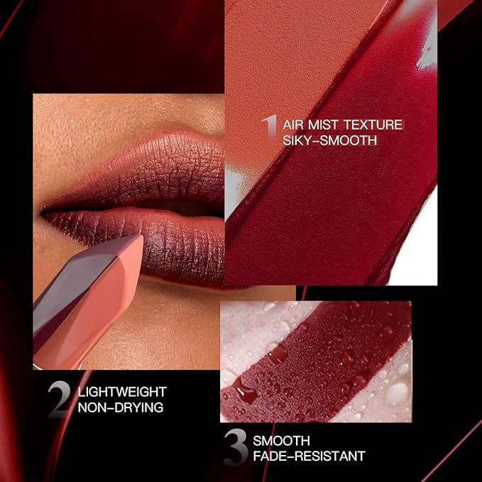 2 in 1 Purple Lipstick Glitter Silver Lipstick Dual Sided, Lip stick for Women, One Stroke Two-Tone High Pigment Longlasting Waterproof Non-Stick Glitter Lipsticks for Christmas Cosplay (#04)