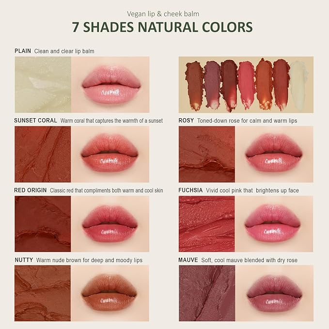 hersteller Nearby Recharging Lip Balm Vegan Butter Complex Intensive Moisturizing Treatment for Dry Lips and Cheek Natural Healthy (Nutty)