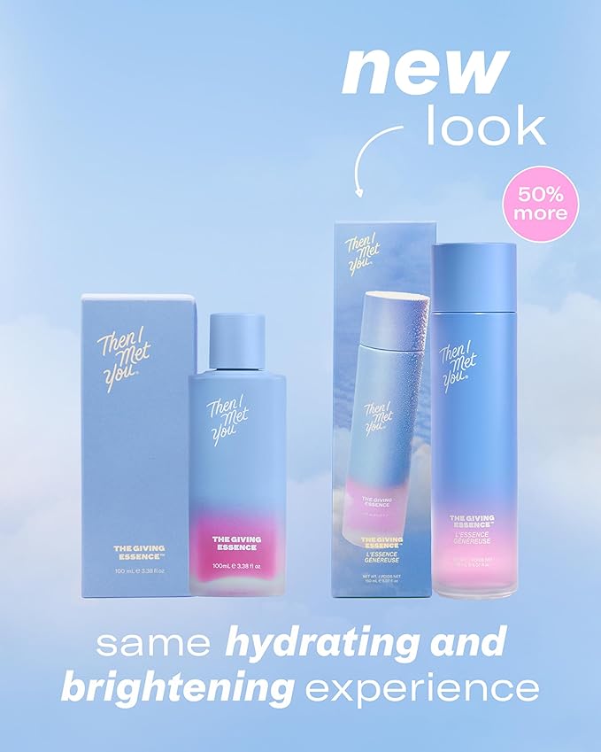 Then I Met You The Giving Essence, Vegan, Cruelty-Free Korean Skincare with 5% Niacinamide, Fermented Galactomyces, Red Algae & Berries for Brightening & Hydration, Suitable for All Skin Types, 5.07oz