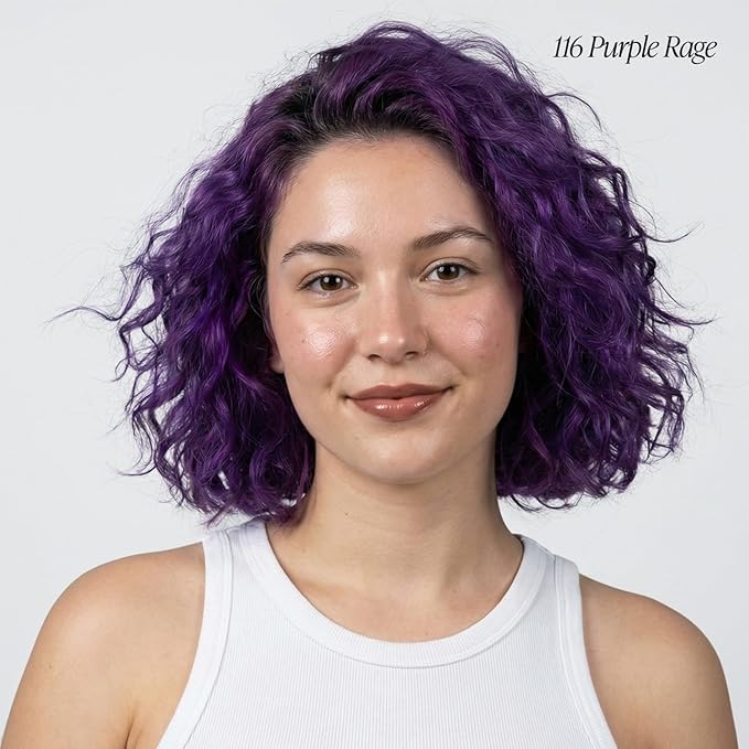 Adore Semi Permanent Hair Color (116 Purple Rage) (2 Pack) | Vegan & Cruelty-Free Purple Hair Dye | No Ammonia, No Peroxide, No Alcohol | 4 Fl Oz