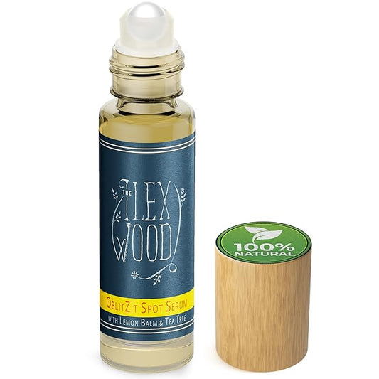 The Ilex Wood - Oblitzit - Spot Treatment Serum with Tea Tree and Lemon Balm, Natural Vegan Formula - 10ml (0.34 fl oz)
