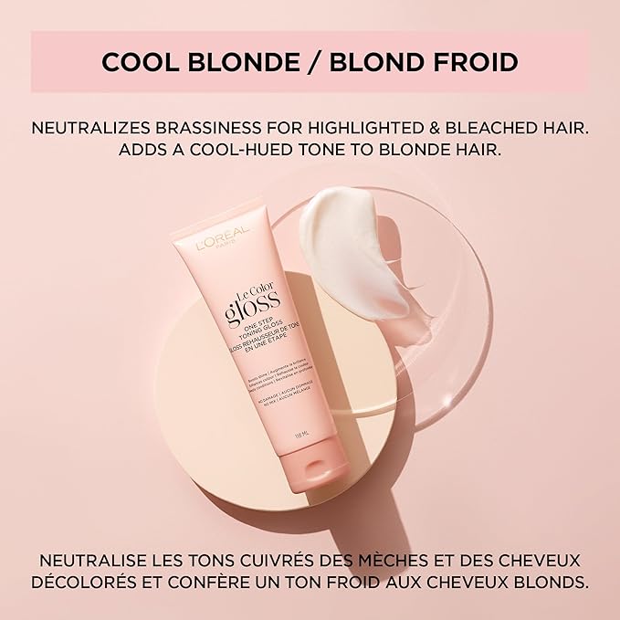 L’Oreal Paris Le Color One Step Hair Toning Gloss, Cool Blonde, 4 Ounce