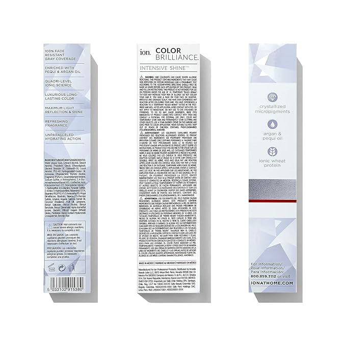 Ion Permanent Creme Hair Color 6RV Light Burgundy Blonde, Vegan, Cruelty Free, PPD Free, 100% Gray Coverage, Long Lasting, Fade Resistant Color, 2.05 oz