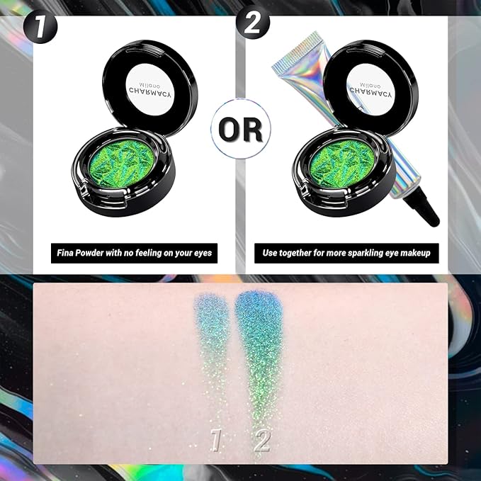 CHARMACY Duochrome Eyeshadow, Insane Shifters Chameleon Eyeshadow, Creates High-Impact, Metallic Eye Looks, 100% Vegan and Cruelty Free (Chameleon-#905, 0.05 Ounce (Pack of 1))