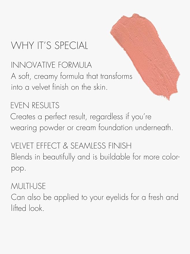 SWEED - Air Blush Cream | High Pigmented, Velvet Finish | Vegan, Cruelty-Free, Clean Beauty (Cheeky, 0.17 oz | 5 g)