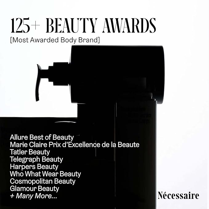 Nécessaire The Body Wash Olibanum. Natural Body Wash for Women + Men. Radiance Cleanse. Multi-Enzyme Gel Cleanser for Dull Skin. Notes of Vanilla, Fig Leaf, and Cassis Buds. 3.4 fl oz.