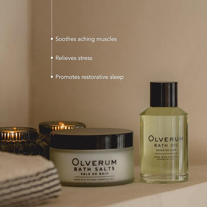 OLVERUM - Natural Bath Salts | Clean Beauty Mineral Soak with Dead Sea Salt, Vegan, Cruelty-Free (7.1 oz)