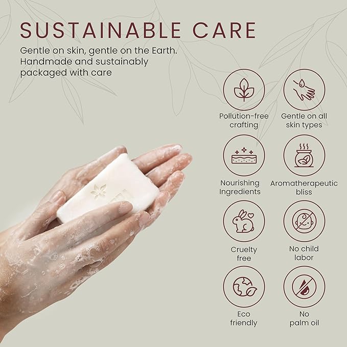 6 Pcs Women Natural Handmade Body Soaps 5 OZ Pack Floral Radiance Long lasting Fragrance Luxurious Scents with Natural Ingredients – Sulfate & Paraben Free, Vegan Soap
