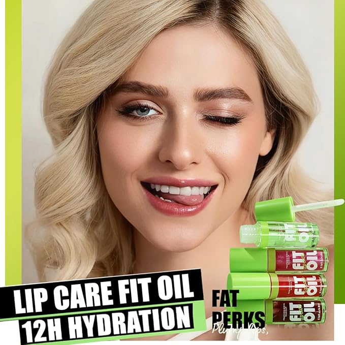 8 Colors Big Brush Head Lip Oil, Smooth Glossy Lip Glow Oil, Ultra-Hydrating & Nourishing, Long Lasting Fresh Transparent Tinted Plumping Lip Oil, Non-Sticky Formula (#03)