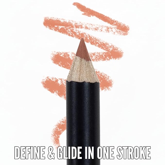Mynena Warm Terracotta Nude Creamy Matte Waterproof Lip Liner | Long Lasting Transfer-Proof | Sharpenable | Blendable Pencil for Defined Lips
