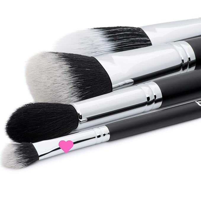 Nose Contour Makeup Brush - Beauty Junkees Pro Detailer with Dome Bristles for Precision Contouring the Nose, Lips and Eyes with Cream, Powder and Mineral Cosmetics; Soft Synthetic Vegan Cruelty Free