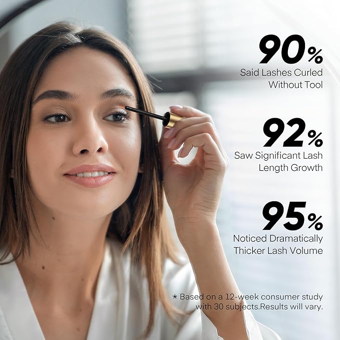 Lash Serum for Eyelash Growth - Lash Enhancer for Thicker Longer and Fuller Eyelashes - Advanced Natural Formula Vegan & Cruelty-Free 0.17 Fl Oz