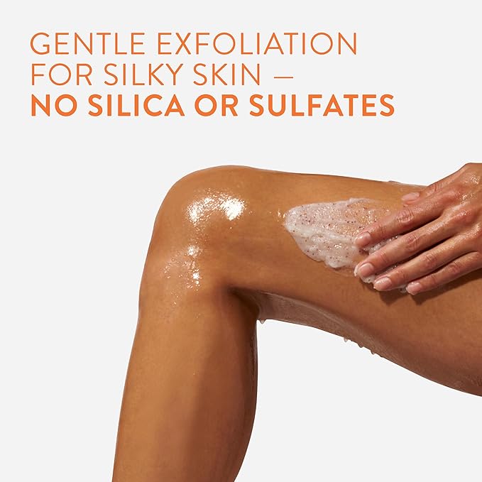 Native Exfoliating Body Scrub, Sweet Peach & Nectar Scent, Gentle Body Polish for Soft, Smooth Skin, Made without Sulfates, Parabens, or Dyes, 12 oz
