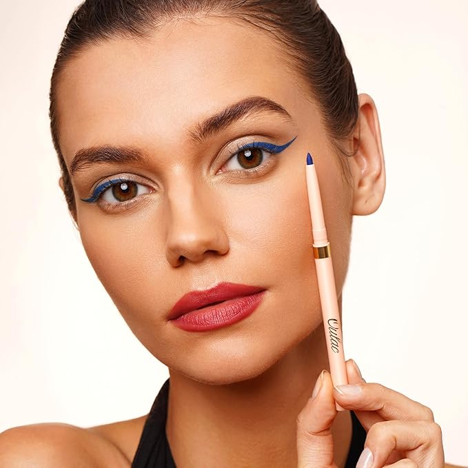 Oulac Navy Blue Eyeliner Pencil, Waterproof Retractable Eye Liner Pen, Long Lasting Smudge Resistant, Vegan & Cruelty-Free, 18 Deep Trench