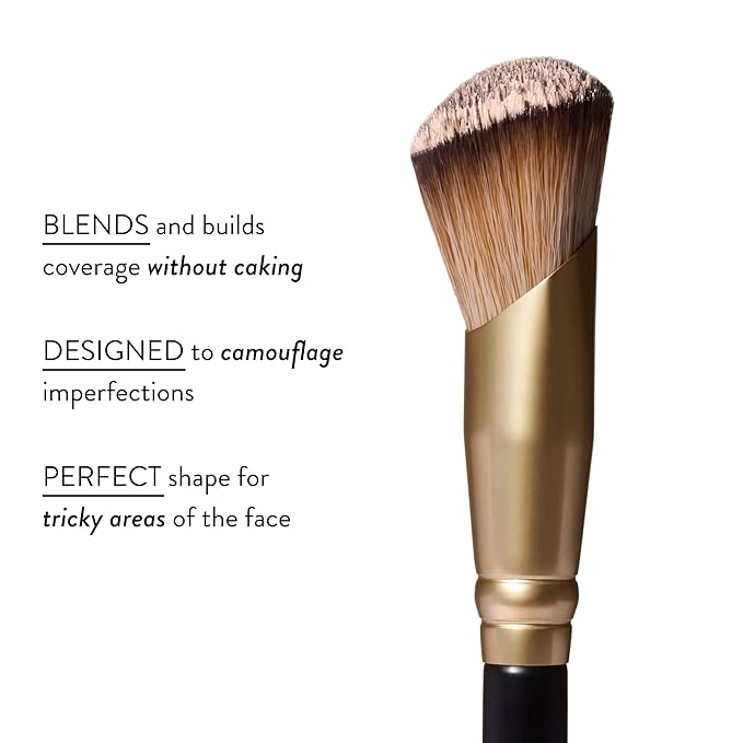 LAURA GELLER NEW YORK Cosmetic Professional Makeup Brushes - Cruelty-Free - 17 Angled Precision Concealer Brush