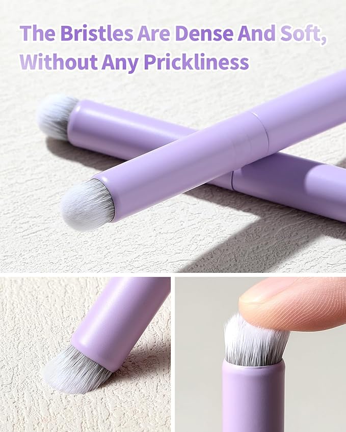 EIGSHOW Round Lip Blending Brush with Silver Ion-Infused Bristles, Soft and Skin-Safe, Reusable (L307P)