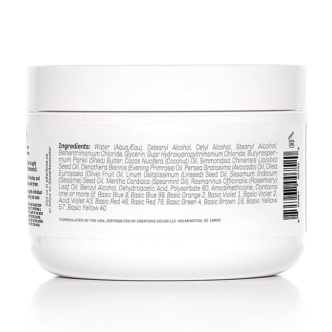 Overtone Haircare Color Depositing Conditioner - 8 oz Semi Permanent Hair Tint with Shea Butter & Coconut Oil - Vibrant Blue, Vegan, Cruelty-Free