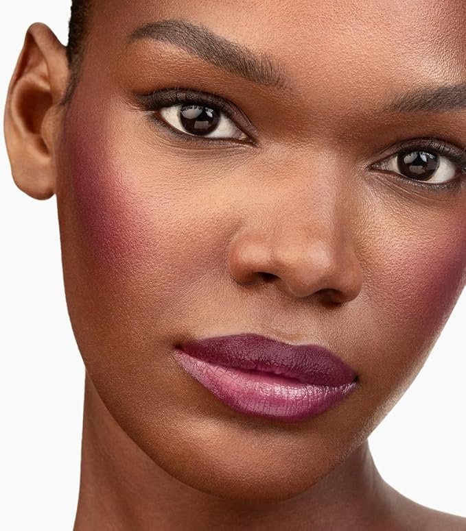 MAKE Beauty Skin Mimetic Microsuede Blush - Matte Powder Blush for Cheeks with Long Lasting Color - Non Comedogenic, Travel Size Makeup Single Palette. Shade - Galactic (Purple)
