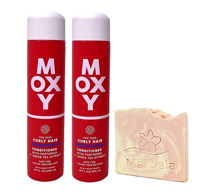 Bath & Body Works Moxy 2 Pack Conditioner for Curly Hair with a Himalayan Salts Springs Sample Soap