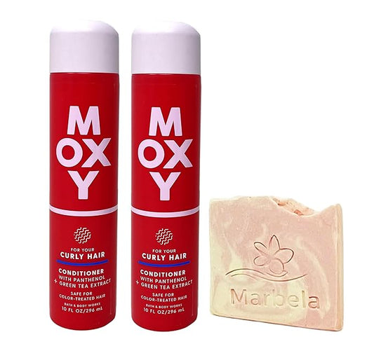Bath & Body Works Moxy 2 Pack Conditioner for Curly Hair with a Himalayan Salts Springs Sample Soap