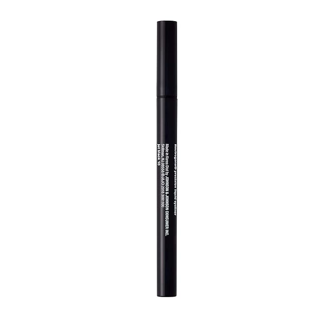 Neutrogena Precision Liquid Eyeliner with Honey & Coconut, Hypoallergenic, Smudge- & Water-Resistant Eyeliner Makeup for Precise Application, Jet Black, 0.013 fl. oz (Pack of 2)